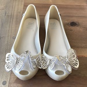 Melissa girls butterfly slip on shoes. Size 11. Great condition